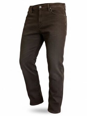 34 Heritage Confidence Relaxed Straight Mid-Rise High End Denim Brown 38